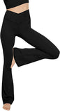 Women'S Casual Bootleg Yoga Pants V Crossover High Waisted